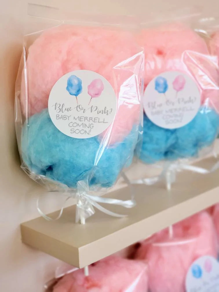 Gender Reveal! Cotton Candy on a stick (2 Flavor per bag) NEW!