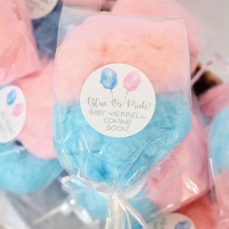 Gender Reveal! Cotton Candy on a stick (2 Flavor per bag) NEW!