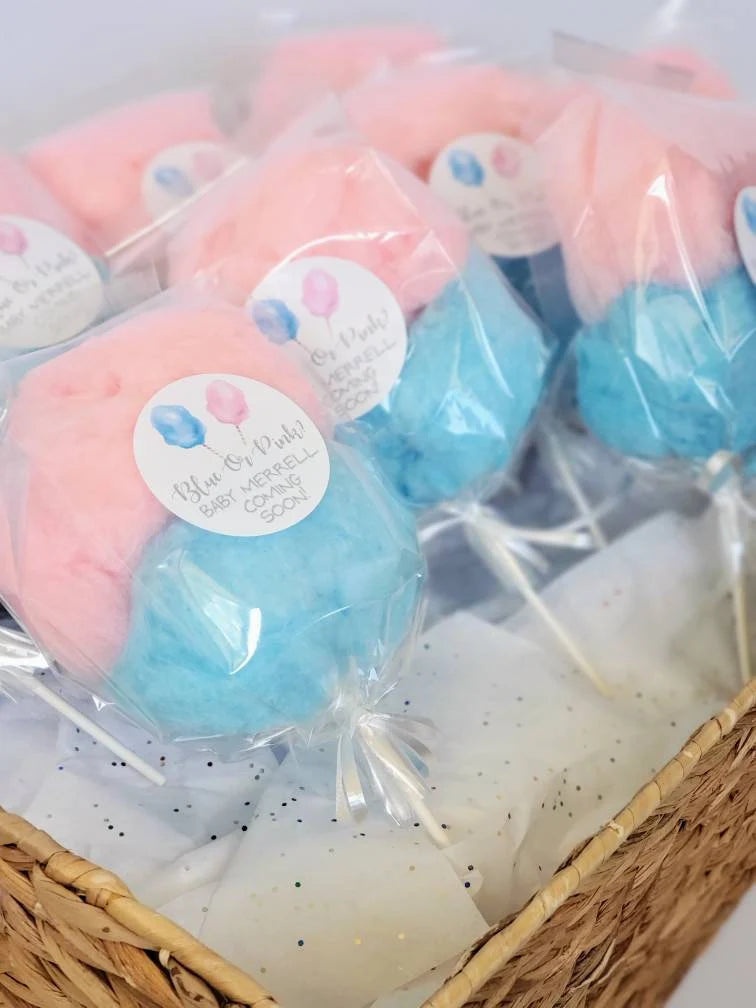 Gender Reveal! Cotton Candy on a stick (2 Flavor per bag) NEW!