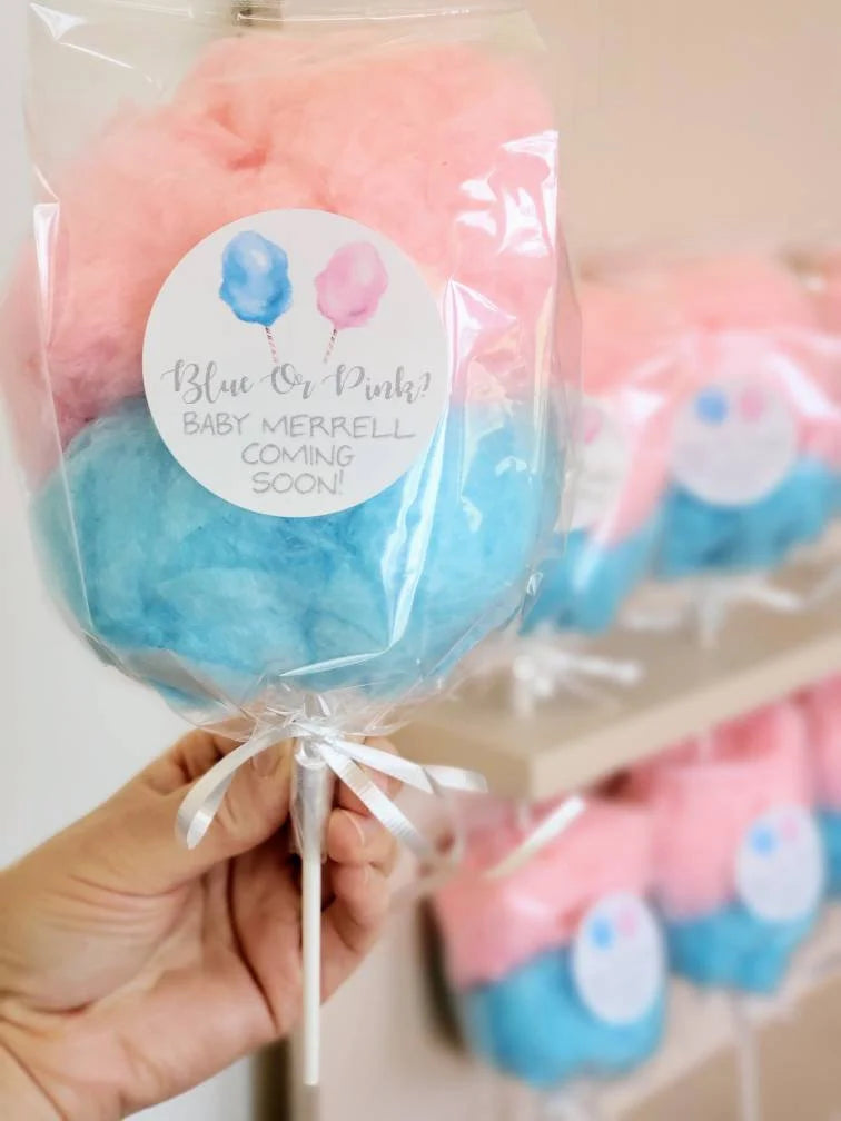 Gender Reveal! Cotton Candy on a stick (2 Flavor per bag) NEW!