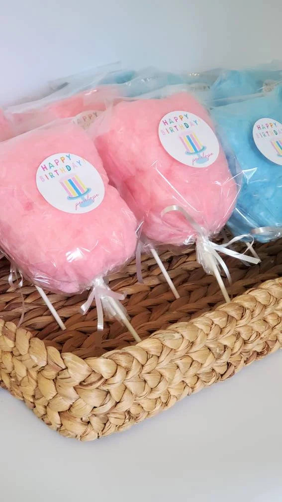 Happy Birthday Cotton Candy On a Stick NEW!