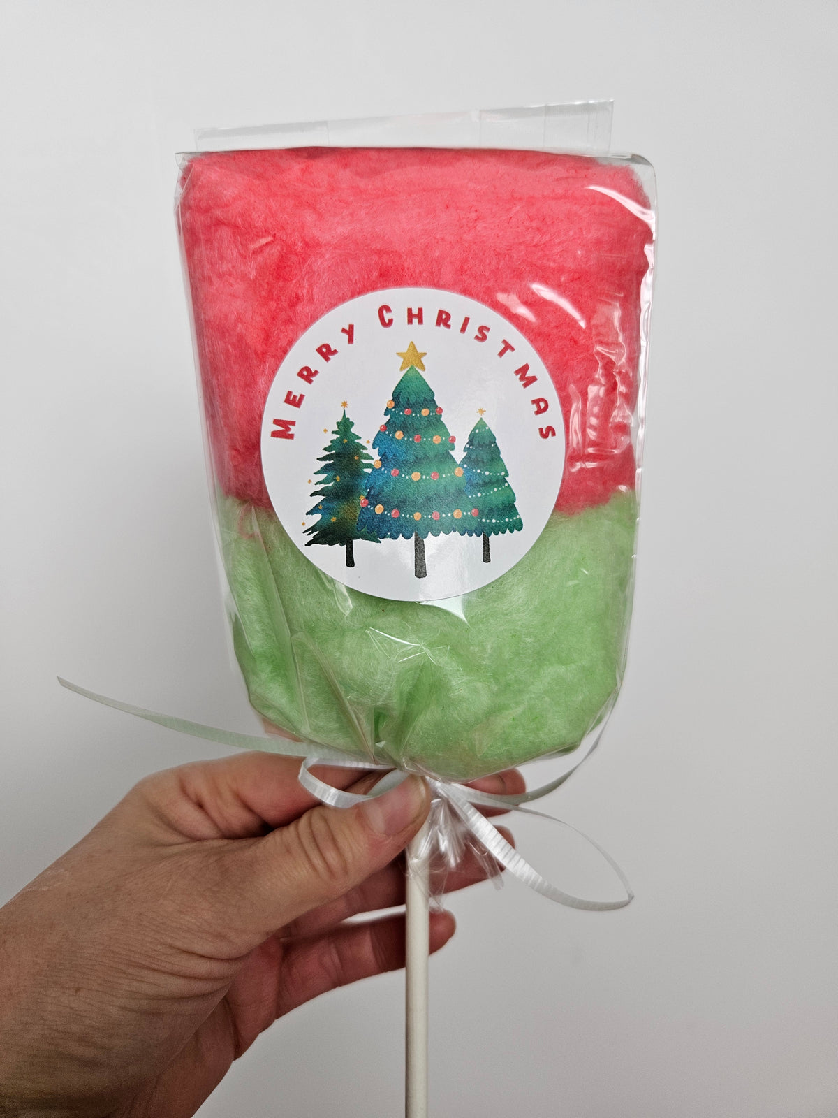 🎄 Cotton Candy Bag on a Stick – Christmas Edition 🎅