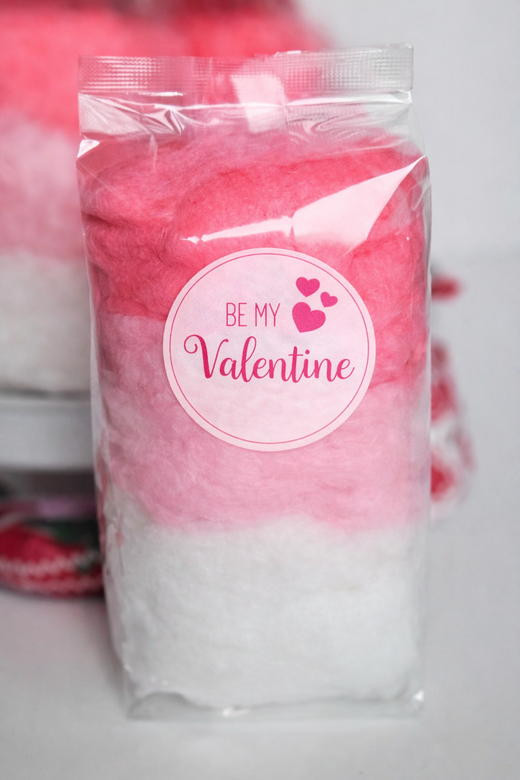 Ombre Pink Valentine Cotton Candy – Flat Bottom Bag