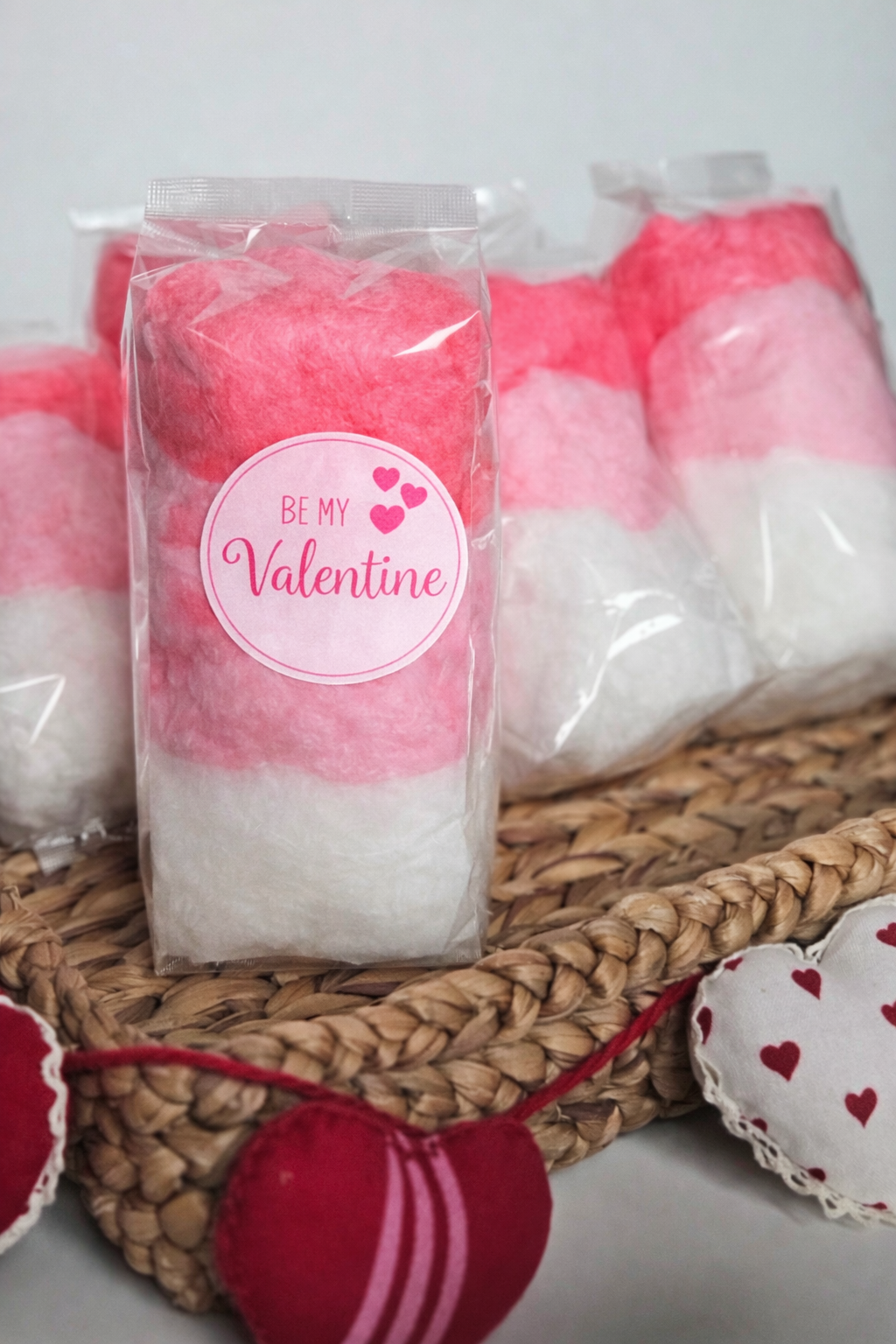 Ombre Pink Valentine Cotton Candy – Flat Bottom Bag