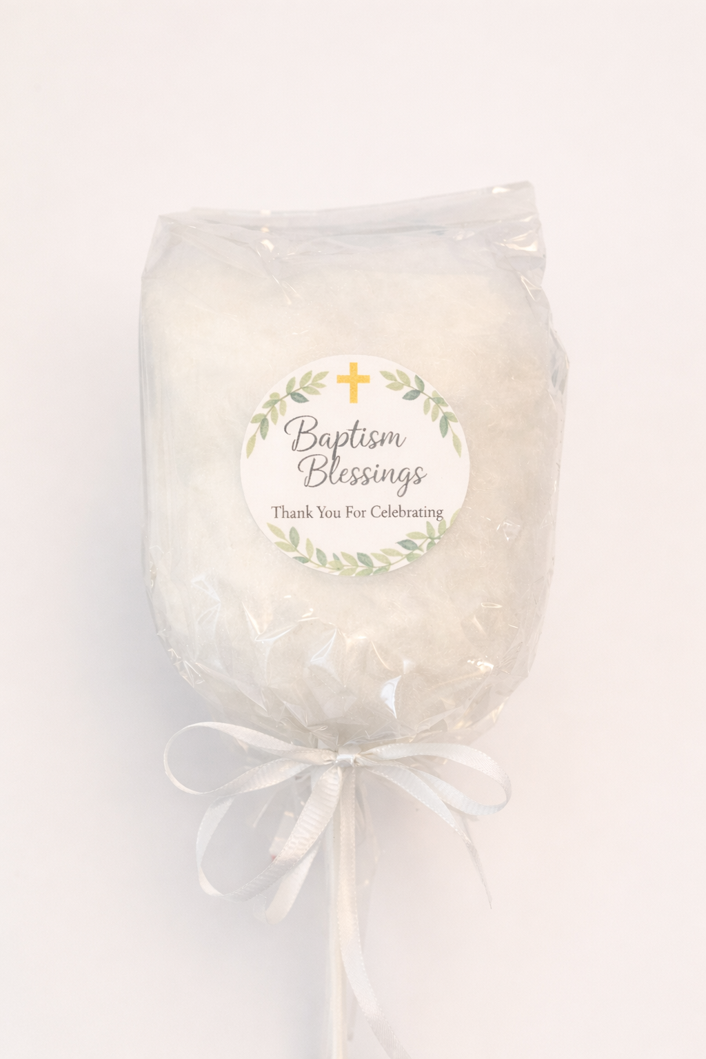 Baptism Cotton Candy on a Stick | Party Favors – Simply Sweet Favors