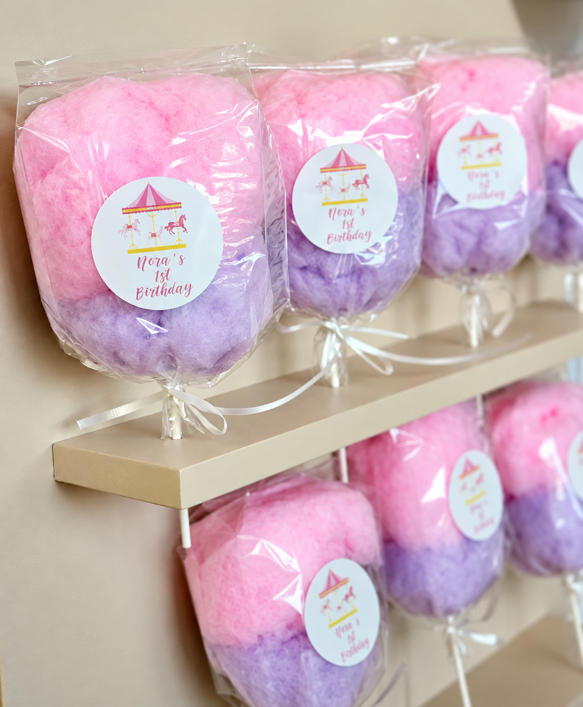 Happy Birthday Cotton Candy on a Stick – Two Flavors per Bag Party Favor | Simply Sweet Favors