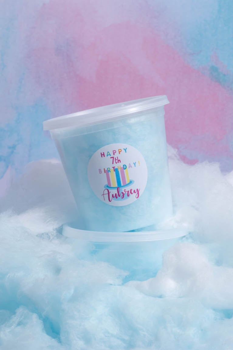 Cotton Candy Tub – Medium | Birthday Party Treat | Choose Your Flavor | Simply Sweet Favors