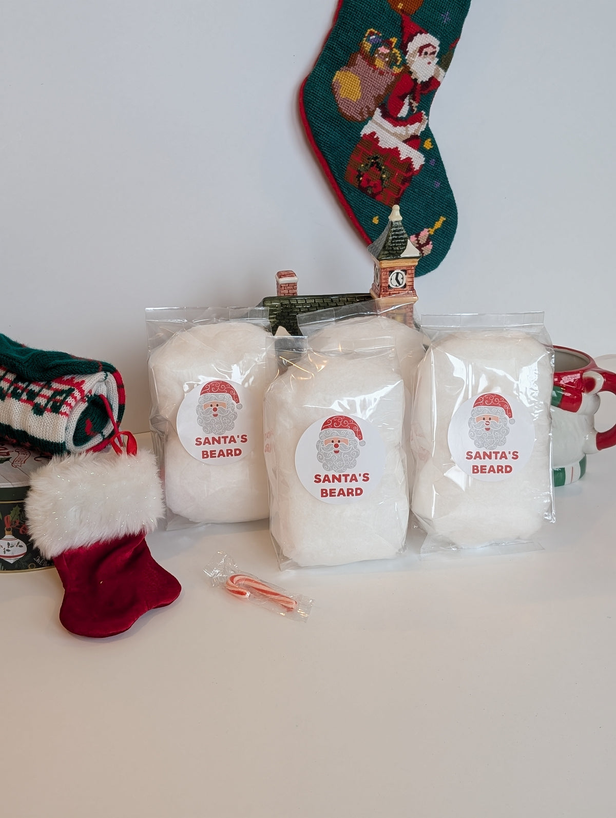 🎄 Christmas Cotton Candy Bag – Sweet Holiday Magic in Every Fluff! ❄️ 1 flavor per bag