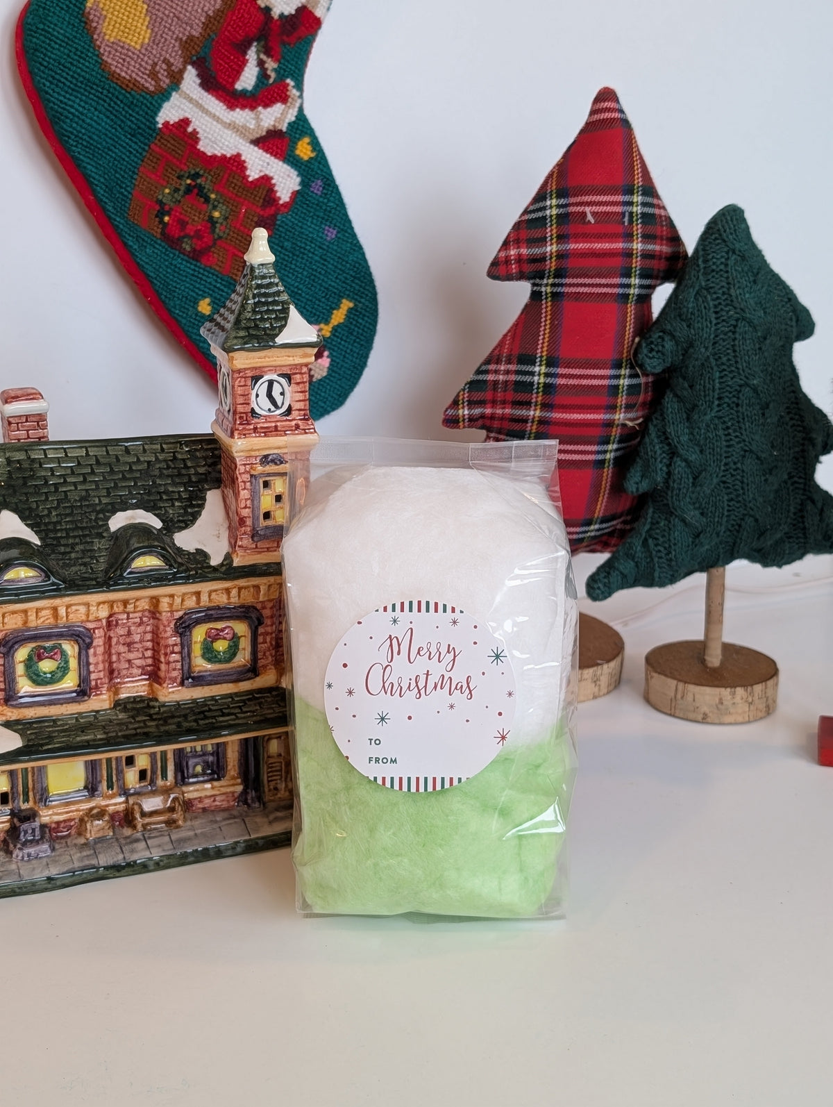 🎄 Christmas Cotton Candy Bag – Sweet Holiday Magic in Every Fluff! ❄️