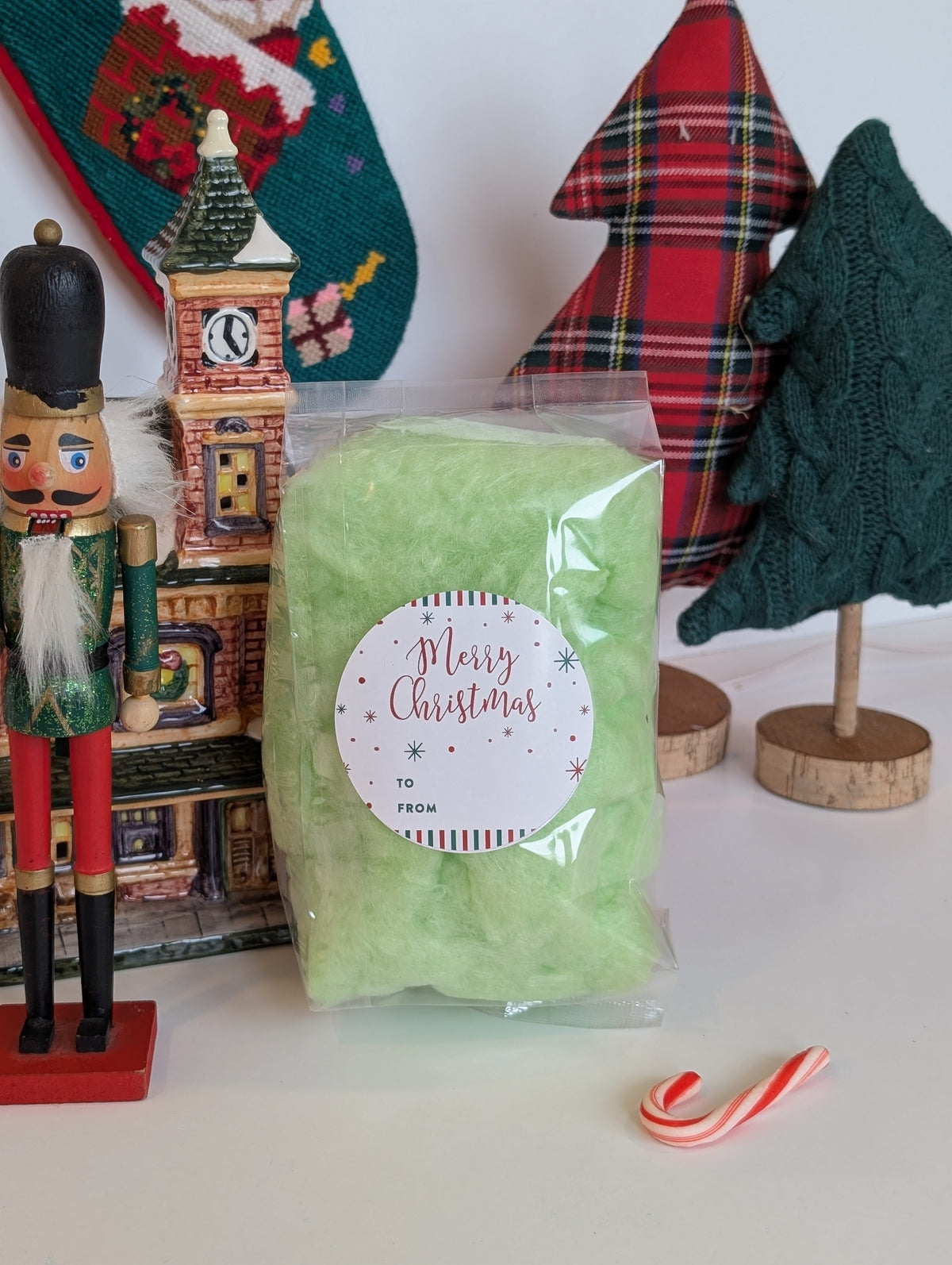 🎄 Christmas Cotton Candy Bag – Sweet Holiday Magic in Every Fluff! ❄️ 1 flavor per bag