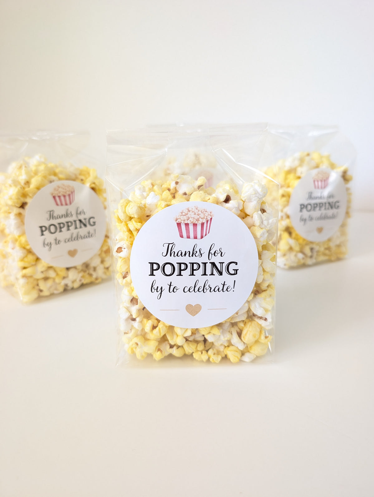 Popcorn Party Favors – Flat Bottom Bags, Salty Popcorn Treats, Baby Shower, Birthday & Event Favor Bags