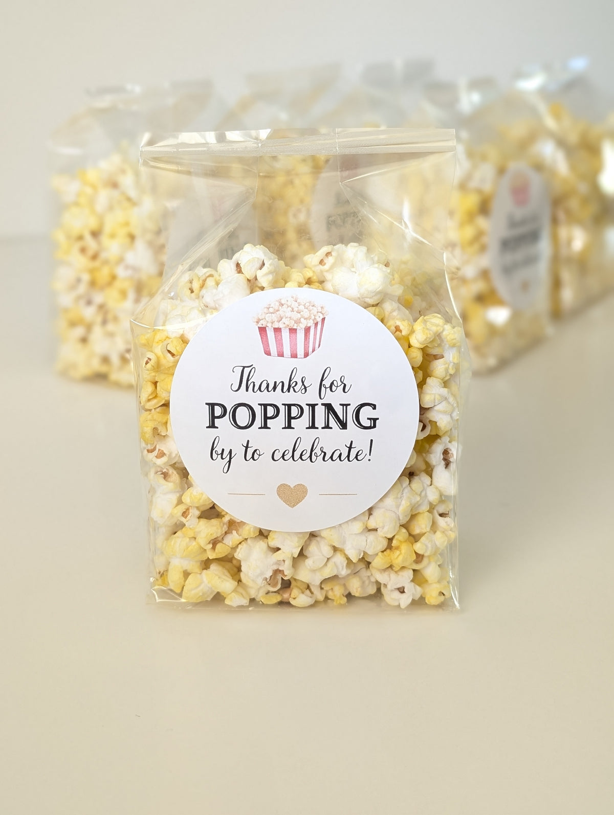 Popcorn Party Favors – Flat Bottom Bags, Salty Popcorn Treats, Baby Shower, Birthday & Event Favor Bags