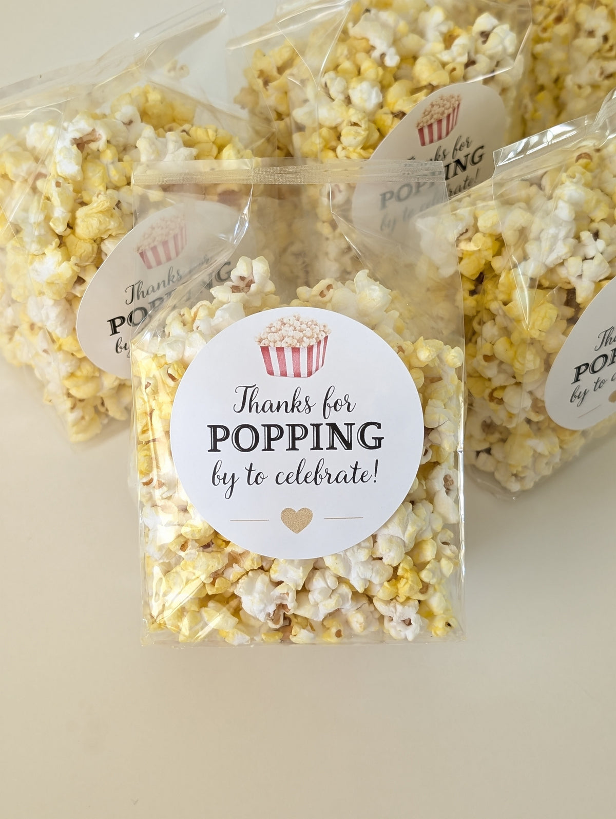 Popcorn Party Favors – Flat Bottom Bags, Salty Popcorn Treats, Baby Shower, Birthday & Event Favor Bags