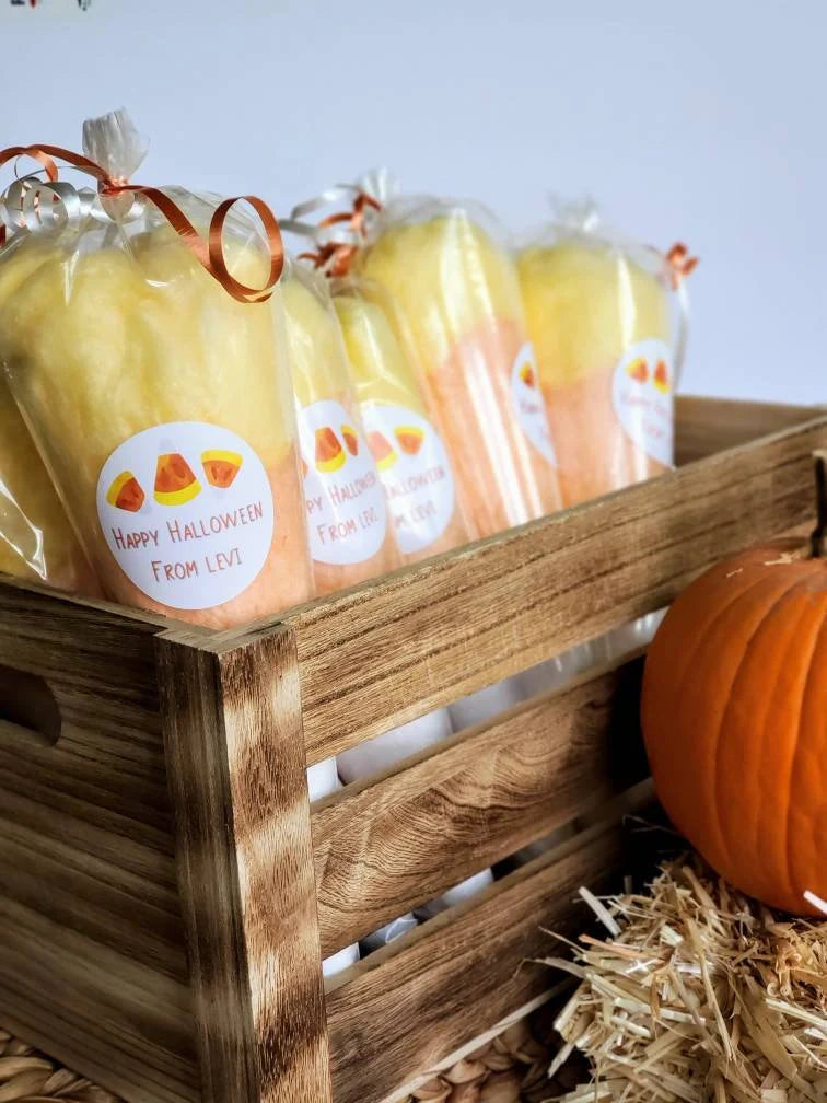 Candy Corn Halloween Party Favors Cotton Candy Cone Bags