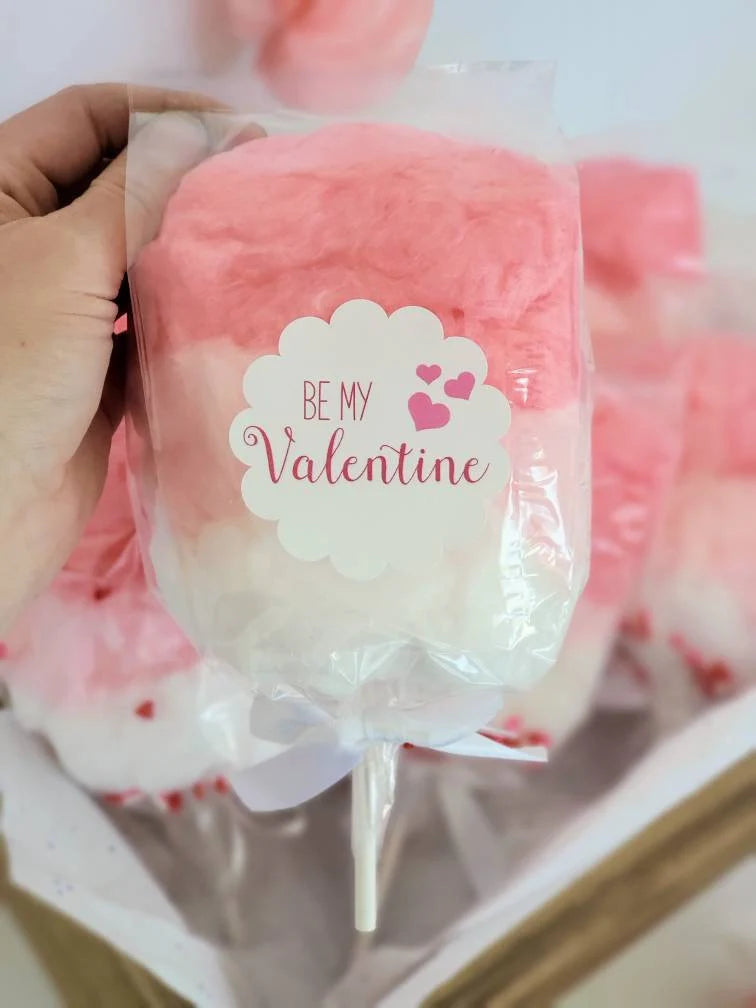 Valentine’s Day Pink Ombré Cotton Candy on a Stick – Sweet Valentine Favor | Simply Sweet Favors NEW