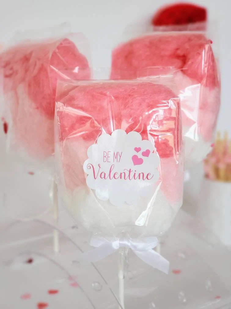 Valentine’s Day Pink Ombré Cotton Candy on a Stick – Sweet Valentine Favor | Simply Sweet Favors NEW