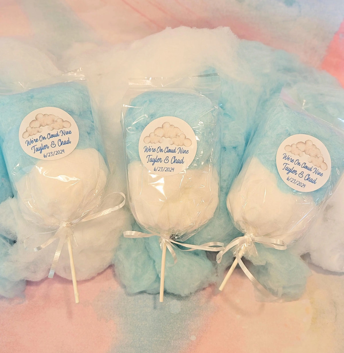 On Cloud Nine Birthday! Cotton Candy On a Stick (2 Flavor per order) NEW