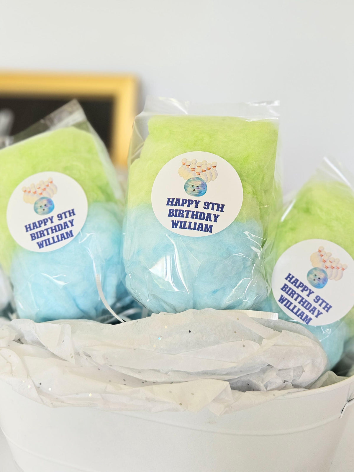 Bowling Birthday! Cotton Candy On a Stick (2 Flavor per order) NEW