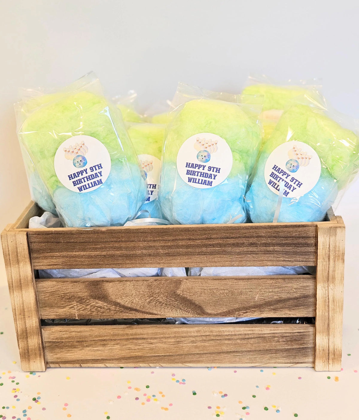 Bowling Birthday! Cotton Candy On a Stick (2 Flavor per order) NEW