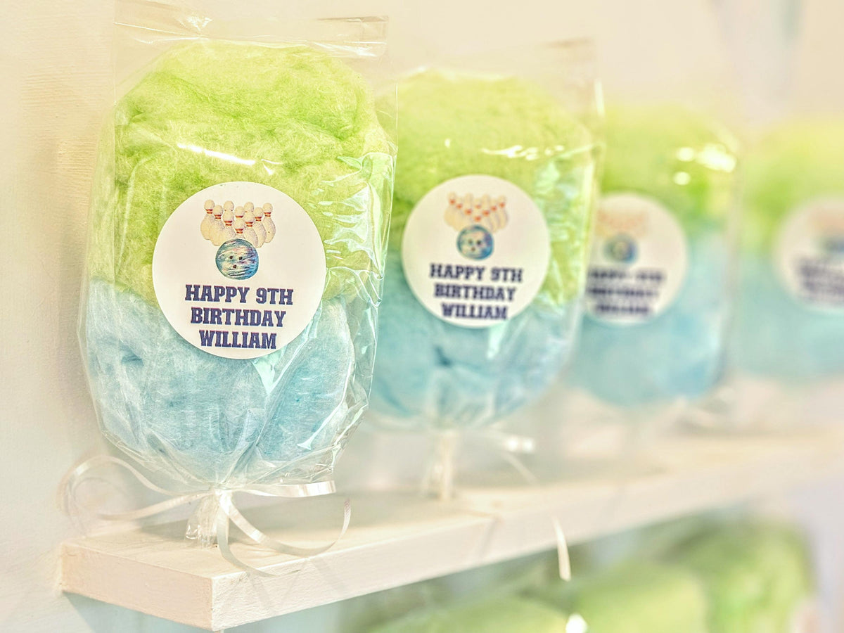 Bowling Birthday! Cotton Candy On a Stick (2 Flavor per order) NEW