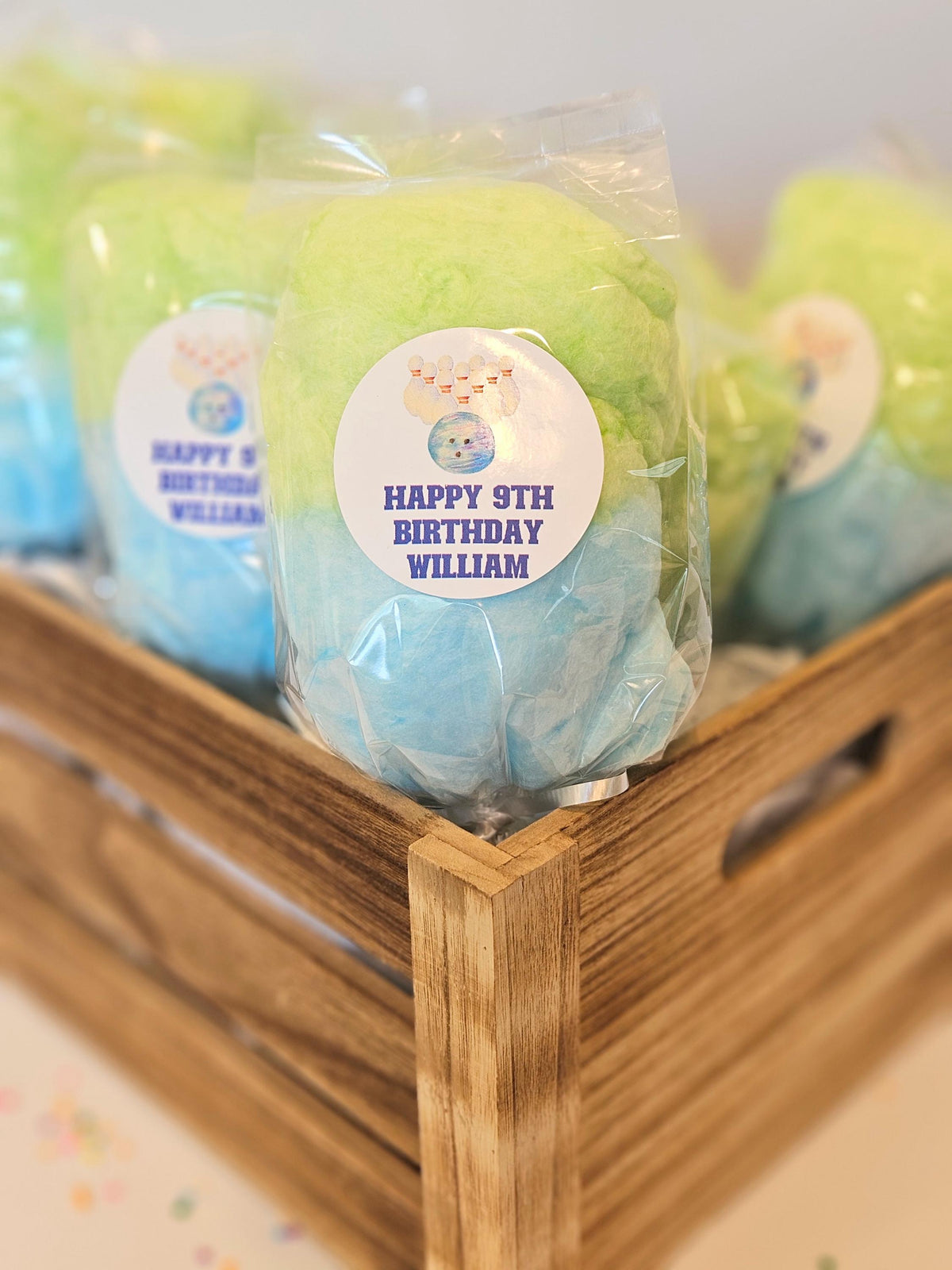 Bowling Birthday! Cotton Candy On a Stick (2 Flavor per order) NEW