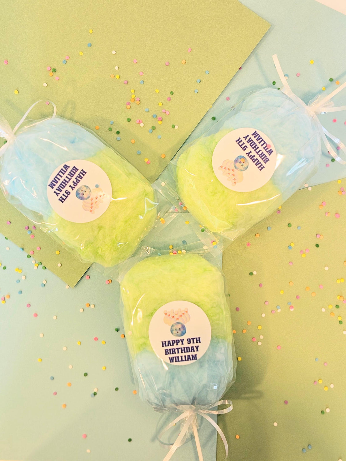 Bowling Birthday! Cotton Candy On a Stick (2 Flavor per order) NEW